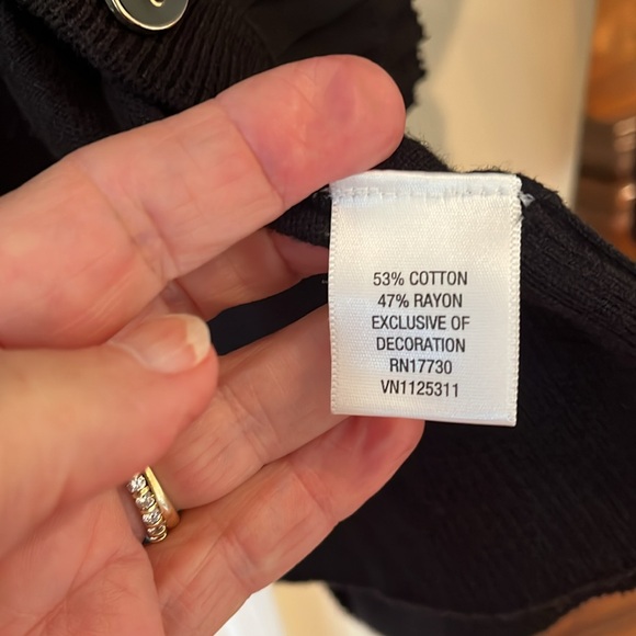 Black cardigan with ruffle front - Picture 4 of 5